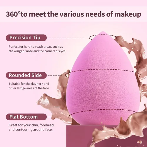 Set De Esponjas De Maquillaje Beakey Sin Látex X6 Super Soft