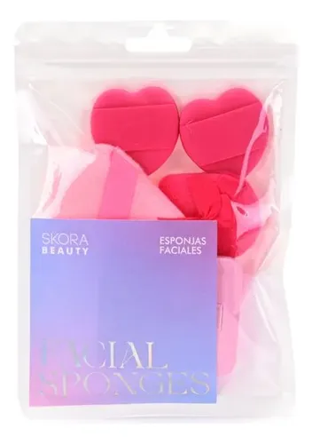 Set Esponjas Faciales X5 Skora Maquillaje Rosto Polvo Base