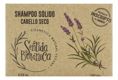 Sentida Botánica Shampoo Solido Cabello Seco Natural Vegano