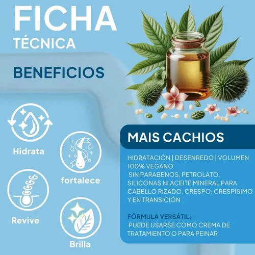Skala Mais Cachos 1kg Hidratación Crema Rulos Apta Curly