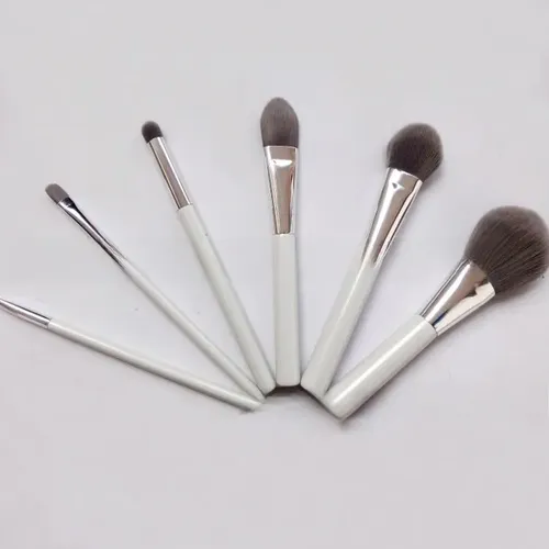 Set De Pinceles De Maquillaje 6 Pinceles De Fibra Alta