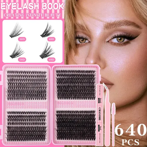 [jjm] Cmayome 640pcs Kit 4 Estilos, D-curl 10-100d With