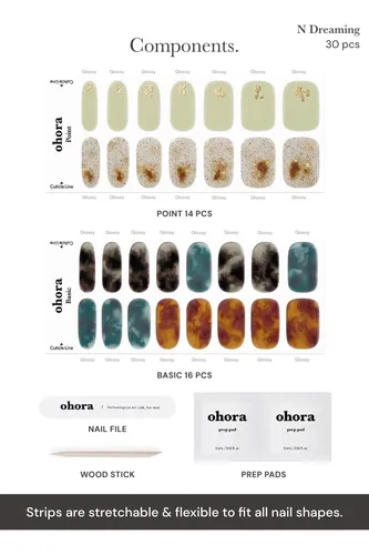 Tiras De Uñas De Gel Ohora Semi Curadas N Dreaming Con Acces