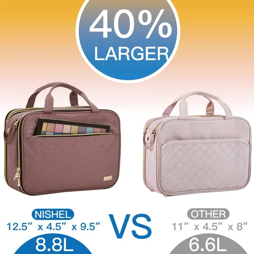 Neceser Nishel Travel Makeup Rosewood Pink 30x10x23 Cm