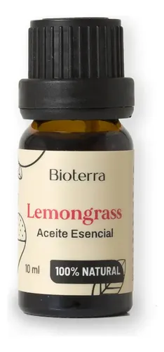 Aceite Esencial Lemongrass 10ml Bioterra Aromaterapia Sin Parabenos