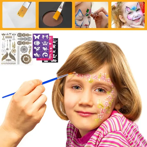 Juego De Bandejas De 20 Pinturas For Rostro Y Cuerpo