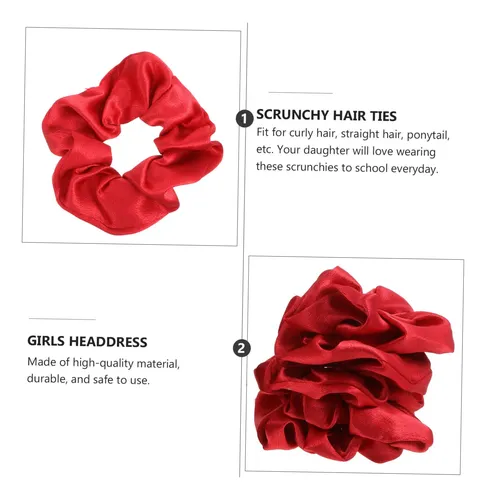 Pack 20 Scrunchies Navideños Rojos Para El Cabello