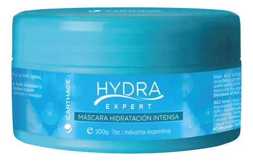 Mascara Hidratante Facial Gel De Agua Carthage Reafirmante