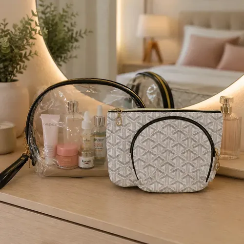 Set x3 Neceser Organizador Porta Cosméticos Maquillaje Accesorios Objetos Personales Viajes