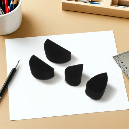 20pcs Black Body Painting Sponges Soft Reusable Makeup Tools