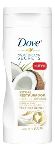 Crema para cuerpo Dove Nourishing Secrets Ritual Restaurador en tubo 200mL