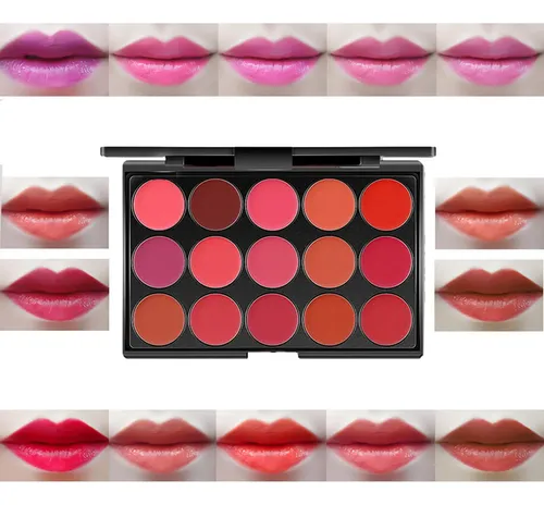 Paleta De Labios 15 Brillos De Labios Hidratantes Estilo A
