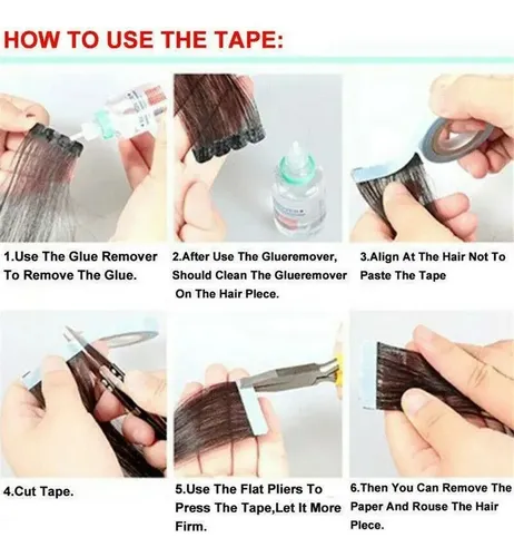 3 Cintas Adhesivas De Doble Cara For Extensiones De Pelo Co