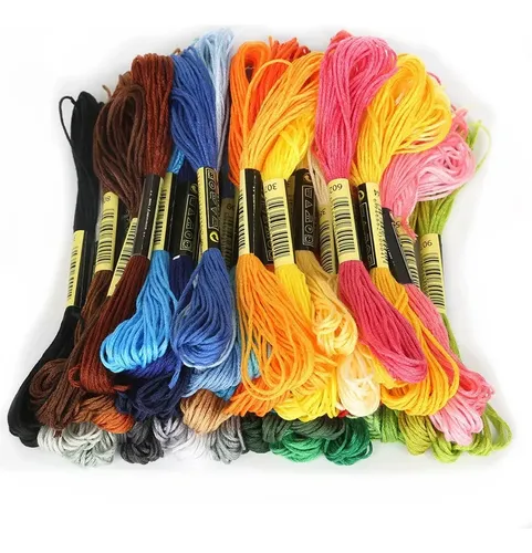 50 Unidades/paquete De Hilos De Punto De Cruz Para Bordar, M Random Multicolor