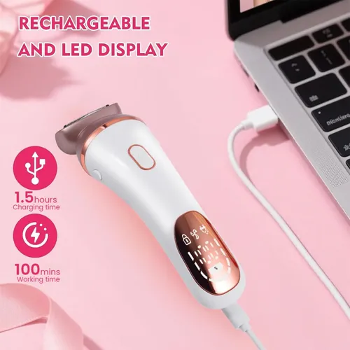 Depiladora Eléctrica Mujer Bikini Y Axilas Dorado Oscuro
