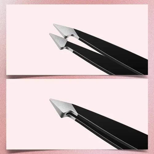 Pinza Negra Profesional Para Cejas Y Vello Facial