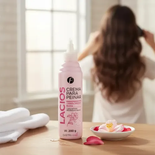 Crema Para Peinar Lacios Perfectos Frilayp X200g Con Camelia Japonesa Biotina Y Keratina Natural – Sin Enjuague Uso Profesional Brillo Sedosidad Nutricion Intensa Oleo Extraordinario