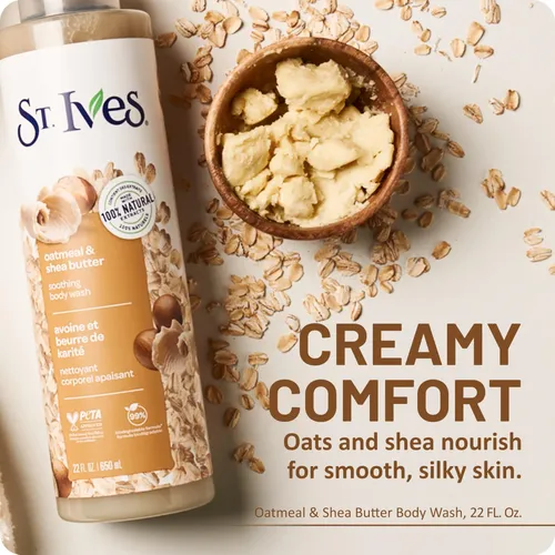 Body Wash St. Ives, Manteca De Avena Y Karité, 650 Ml, Hidra