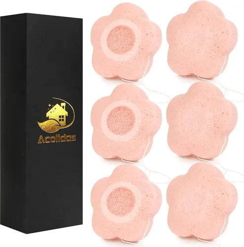 Set De Esponjas Y Exfoliantes Faciales Konjac Para Limpieza