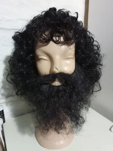 Peluca Y Barba Negra Style By La Parti Wigs!
