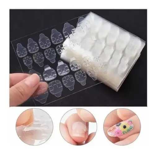 X10 Sticker Adhesivo Pegamento Para Tips Uñas Postizas Cinta