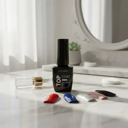 Esmalte Semi Permanente Top Coat Profesional 15ml City Girl Transparente