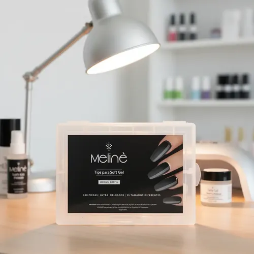 Tips Meline Para Soft Gel Medium Coffin Manicuria
