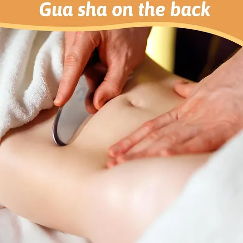 Set 2 Gua Sha Metal Plateado Para Masaje Facial Y Corporal