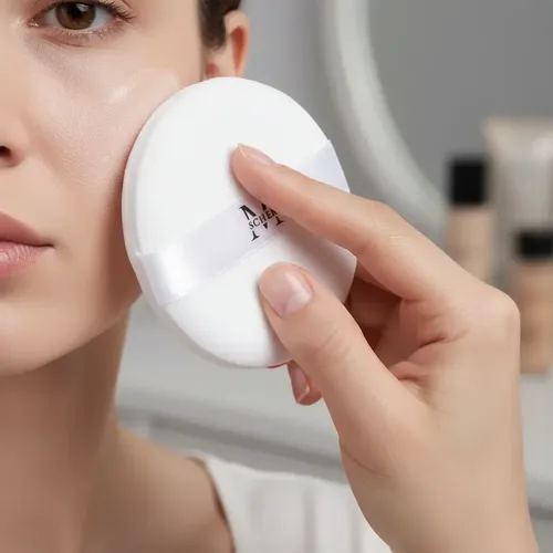 Cisnes Maquillaje Sella Polvos En El Rostro 3 Unidades Blanco Grande
