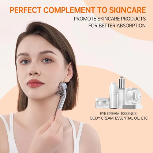 Set Masajeador Facial Infiniterelax Rodillo Y Gua Sha Plata