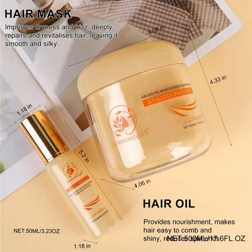 ..aomimegel Hair Mask Argan Oil Set Deep Repair Conditioning