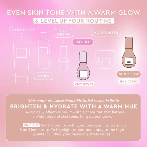 Sérum Facial Teñido Glow Recipe Hue Drops, Gotas Bronceadora