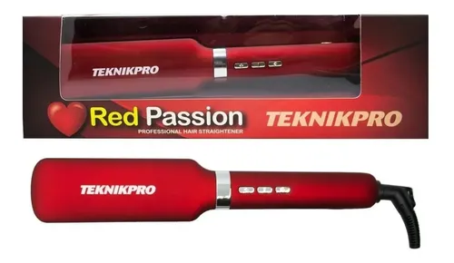 Teknikpro Red Passion Planchita Peluquería Pelo Húmedo Seco