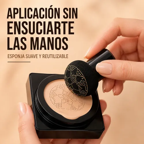 Base Maquillaje Cushion O’cheal Cream Acabado Tipo Porcelana