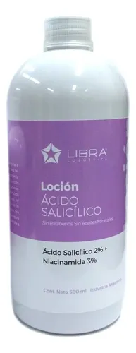Locion Acido Salicillico 2% Niacinamida 3% X500ml Libra