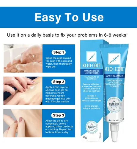 Crema En Gel Reparadora Para Queloides, Acné, Quemaduras Y C