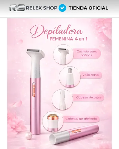 Depiladora Eléctrica Mujer 4 En 1 Usb Recargable