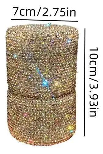 Set De Brochas Con Cubo Brillante De Pedrería – Organizador