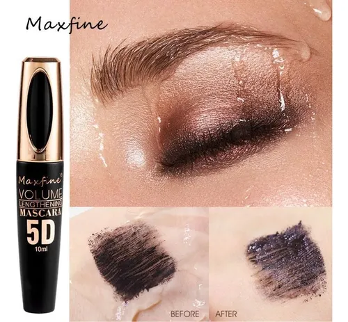 Set De Rímel Makeup Maxfine 5d Impermeable, Resistente Al Su