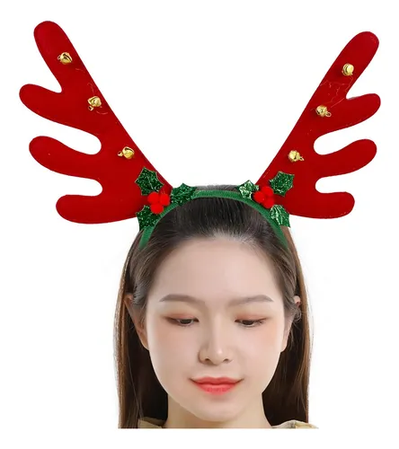 Diadema De Astas De Ciervo De Navidad, Tocado De Navidad,