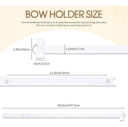 Soporte Para Lazos Povetire 6 Piezas Organizador Blanco