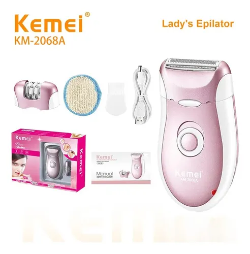 Depiladora Eléctrica Kemei 4 En 1 Led Recargable Usb