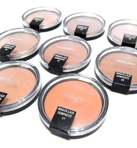 Base De Maquillaje Compacto Heburn Profesional Fino Mate