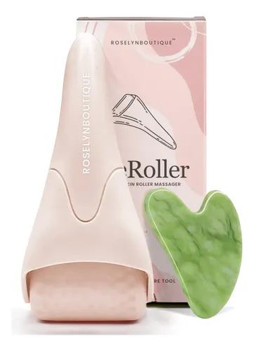 Rodillo Facial Roselynboutique Jade Masajeador Beige