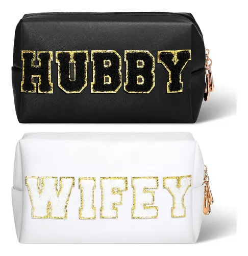 Pinkunn Set De 2 Neceseres Wifey Y Hubby Para Novia Con Parc