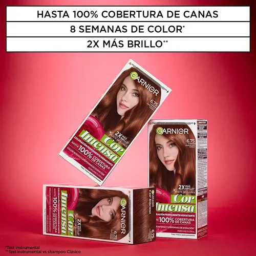 Kit Tintura Permanente Cor Intensa Tono 6.75 Garnier
