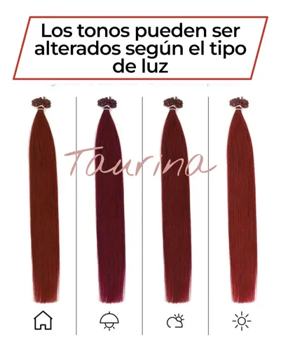 Extensiones I Tips Mechas De Cabello Natural 50cm X 20 Unid Color Castaño