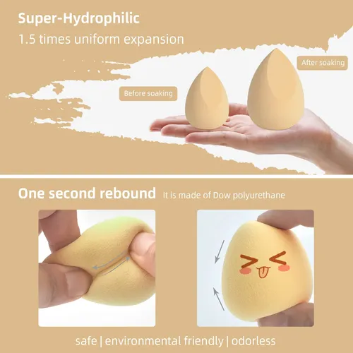 Set De Esponjas De Maquillaje Costica Beauty Blender, 4 Unid