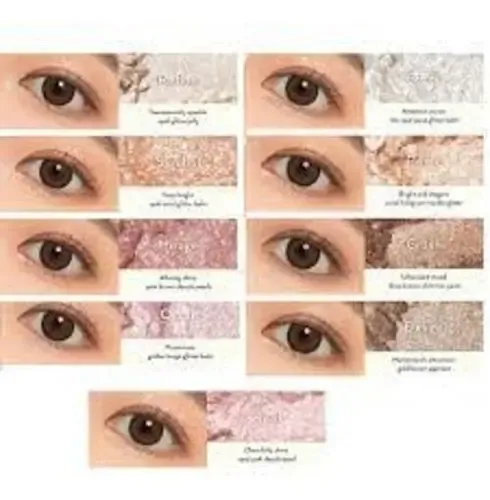 Paleta Sombras Glitter Unleashia 9 Colores Brillante Maquillaje Coreano
