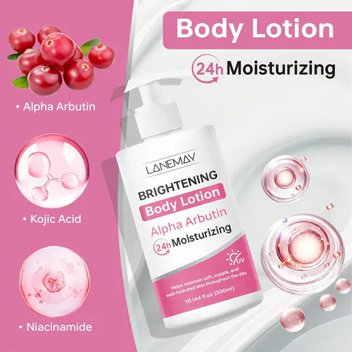 Loción Corporal Iluminadora Sin Aceite Lanemay, 24 Horas